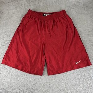Men's Vintage Nike Shiny Red Basketball Shorts size Xl‎ Y2k Baggy